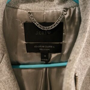 J. Crew Light Gray Wool Stadium Cloth Coat